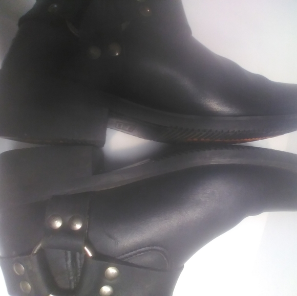 Harley Davidson Black Harness Boots Eagle Embroidery Leather Mens size 9.5 - Picture 4 of 10